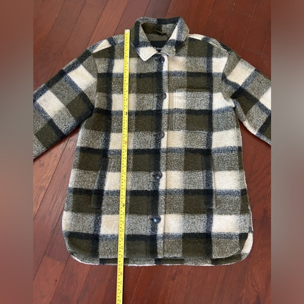 Madewell Belrose Shirt-Jacket In Marian Plaid Oversized Plaid Wool blend Size M - Picture 10 of 13